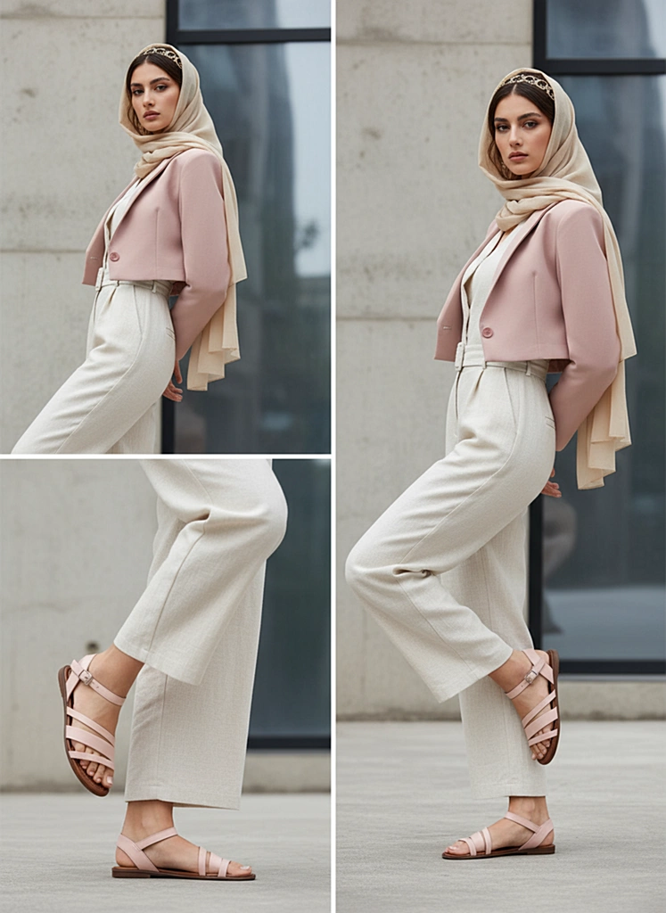صندل زنانه چرم Ws51031