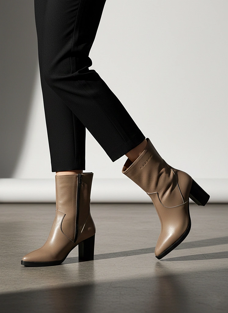 WS4014  بوت چرم زنانه