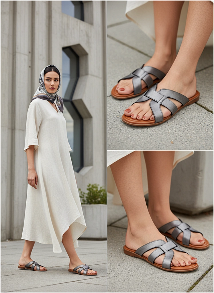 صندل  زنانه چرم WS51019